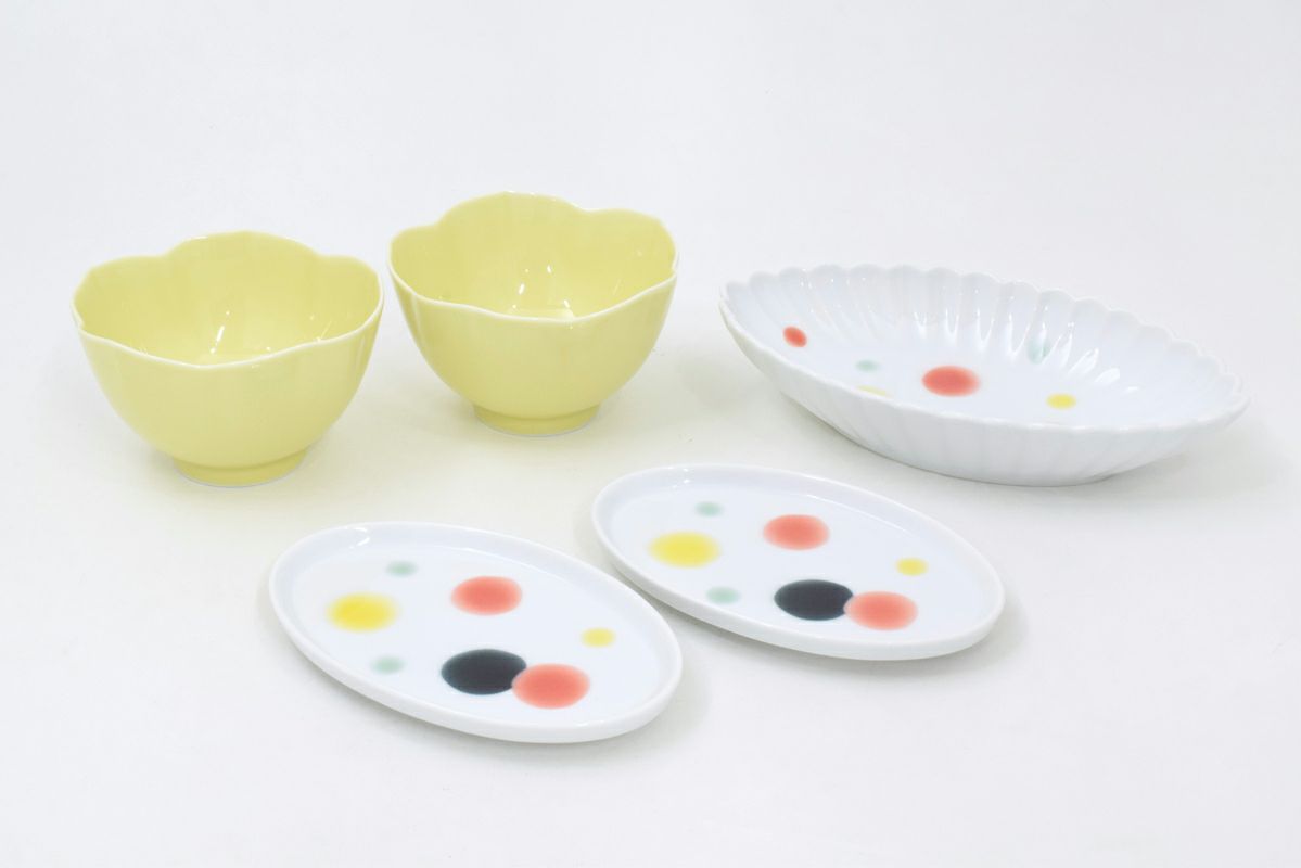 笹青磁 5号皿揃 | 有田焼 深川製磁｜公式オンラインストア