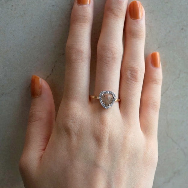 K18 slice Diamond 0.51ct ring 13号 – Fuligo / Fuligoshed