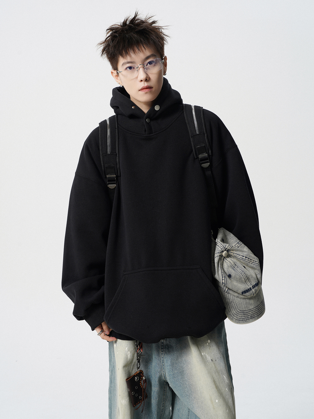 トレーナー メンズ 大きめシルエット ゆったりパーカー トレーナー