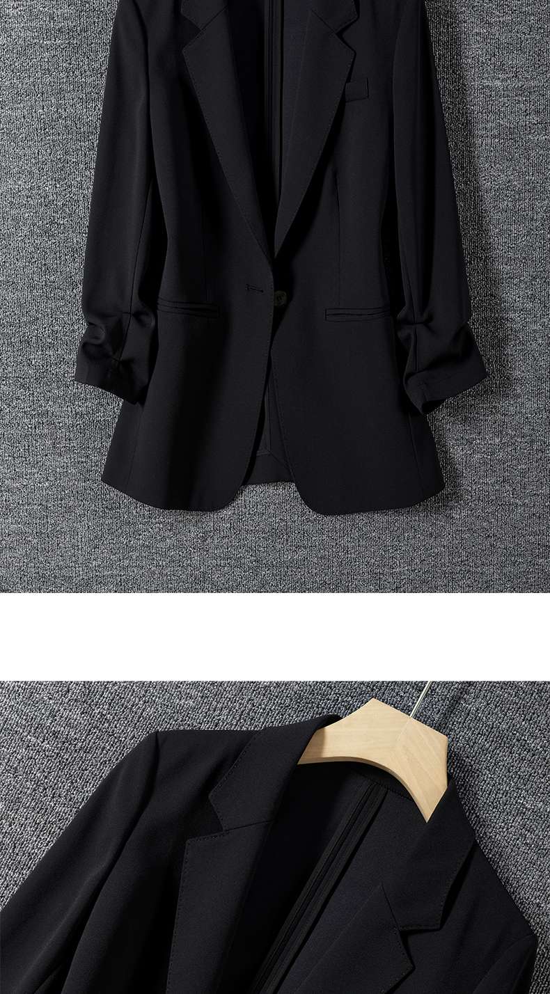 黒コーデ エレガントブラックテーラードジャケット ジャケット|黒