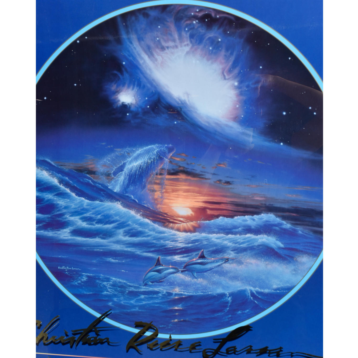 Christian Riese Lassen Genesis Hawaiian Ocean Fantasy Framed