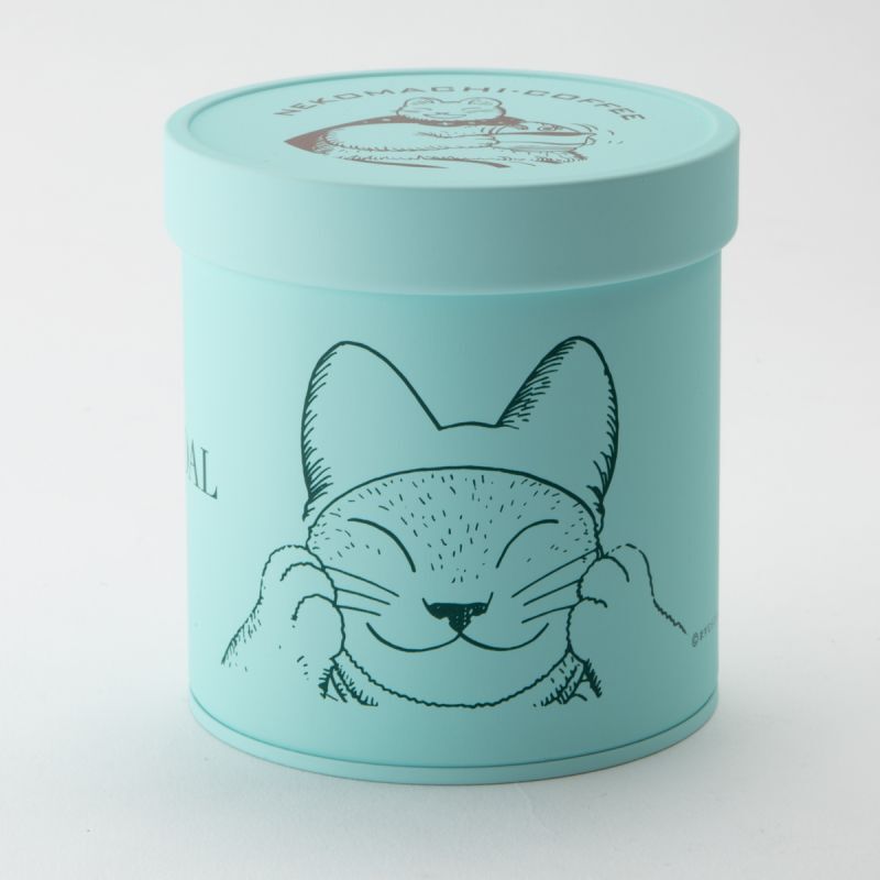 ATAGOALキャニスター缶(水色）「アタゴオル あおブレンド」100g入り