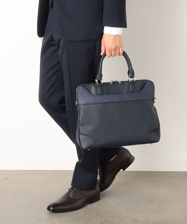 サフィアーノ型押し ブリーフケース（47-89XE03-203）｜コムサイズム