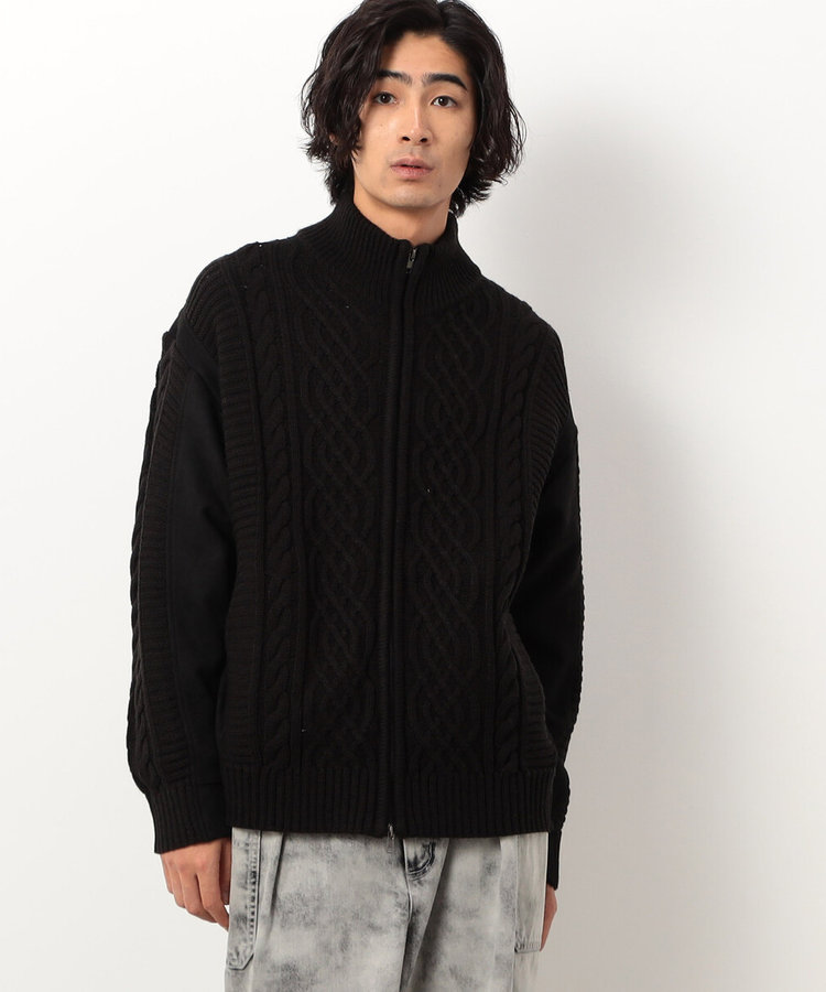 ニット×スエードタッチダンボール ドライバーズニット（55-41KI02-204