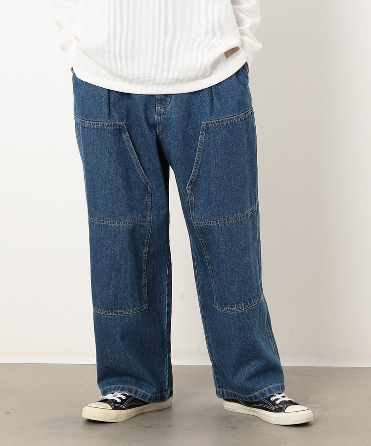 デニムダブルニーペインターパンツ（55-01PI03-204）｜パープル