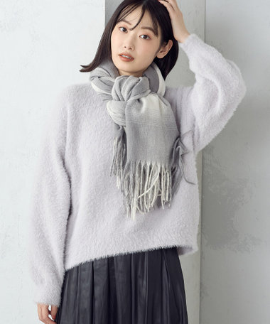 チェック柄 ストール（95-70MI05-204）｜モノコムサ（MONO COMME CA