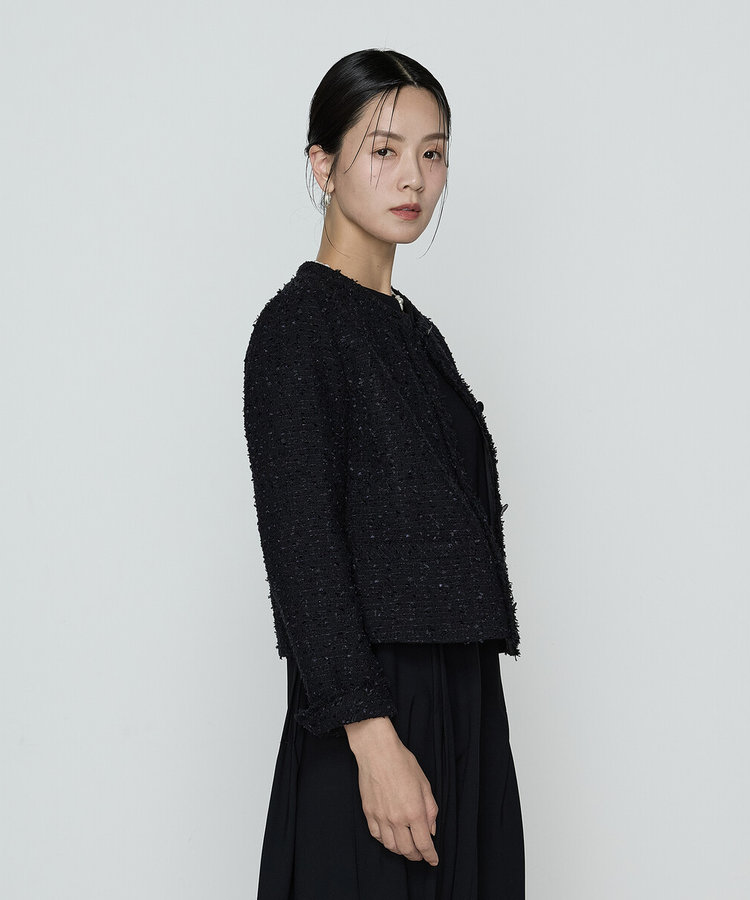 セレモニーツイード ノーカラージャケット（01-02JO02-206）｜K.T