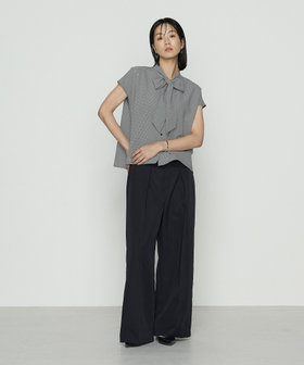 シアーサッカーギンガム ボウタイブラウス（15-73BM03-205）｜コムサ