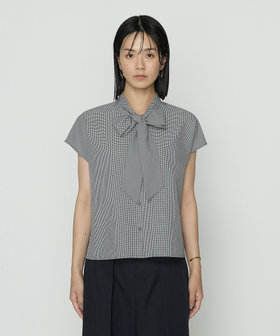 シアーサッカーギンガム ボウタイブラウス（15-73BM03-205）｜コムサ