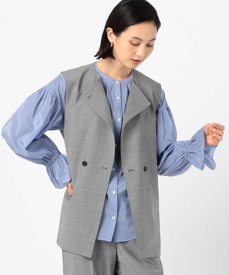 セットアップ対応】2WAYストレッチトロ ジレ（15-80VG05-204）｜コムサ