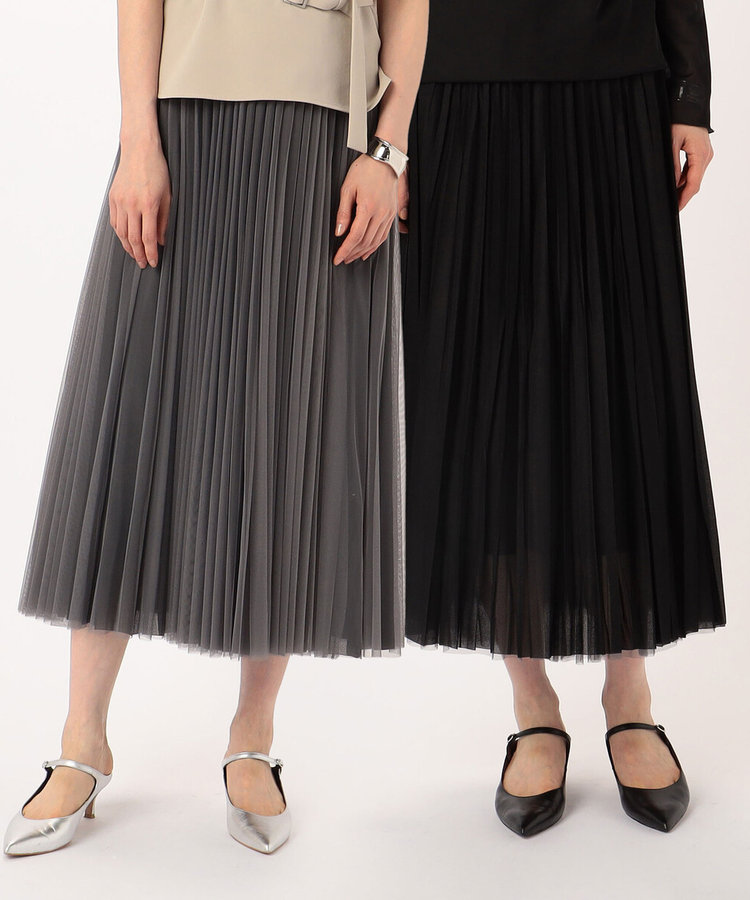 リバーシブル】ソフトチュール×オーガンジートリコット広幅 スカート