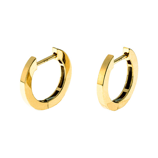 ノーブランド 18K ゴールド フープ ピアス 31100266 イエローゴールド