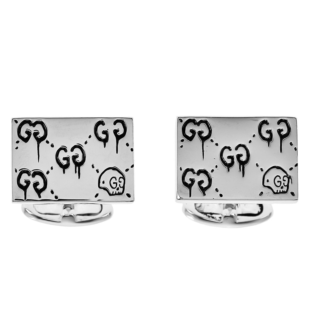 OLD GUCCI オールドグッチ ITALY製 ロゴカフスボタン カフリンクス