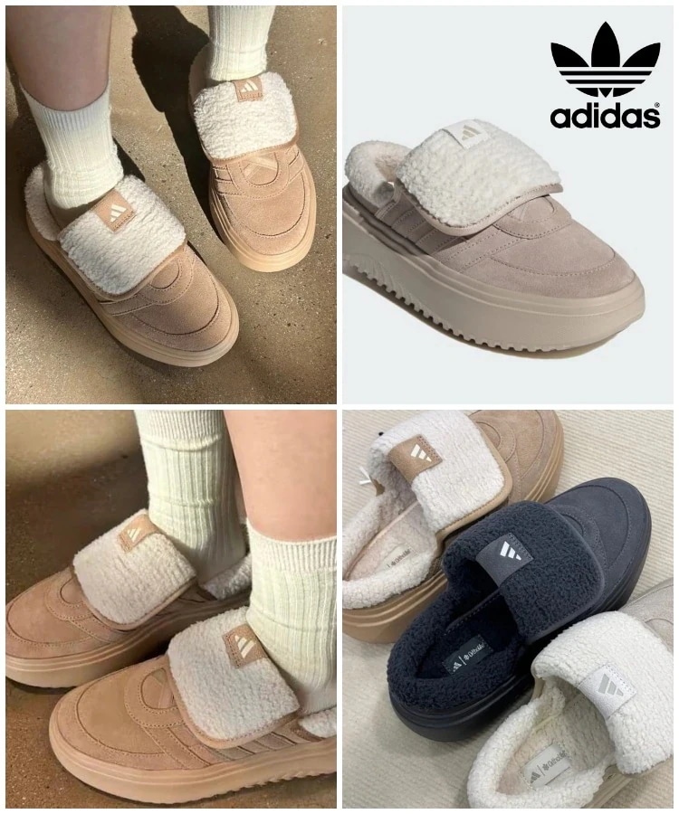 Qoo10 adidas GRAND COURT MULE ロゴ