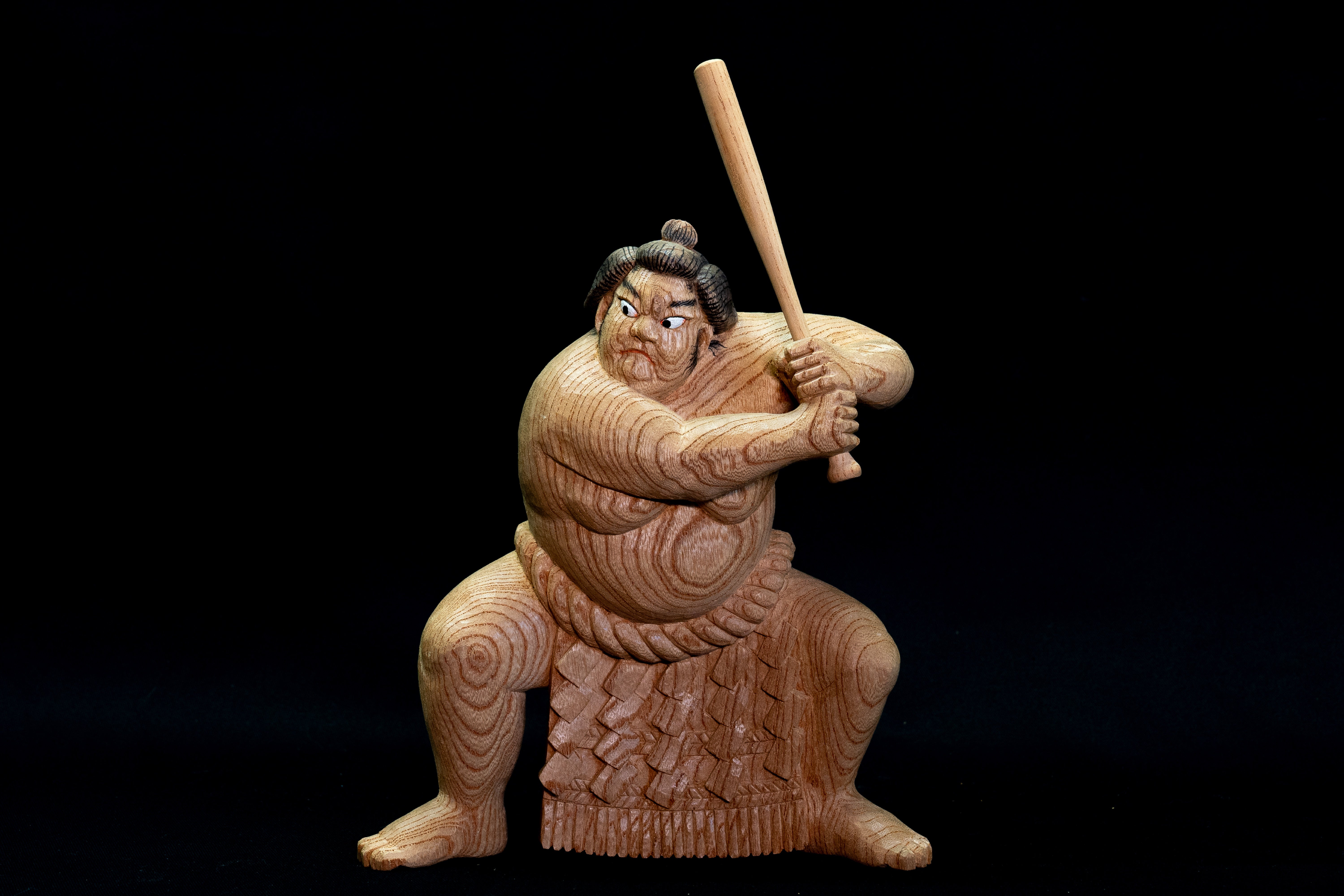 木彫 – 横綱強打者 / Wood Carving – YOKOZUNASLUGGER – 源右衛門
