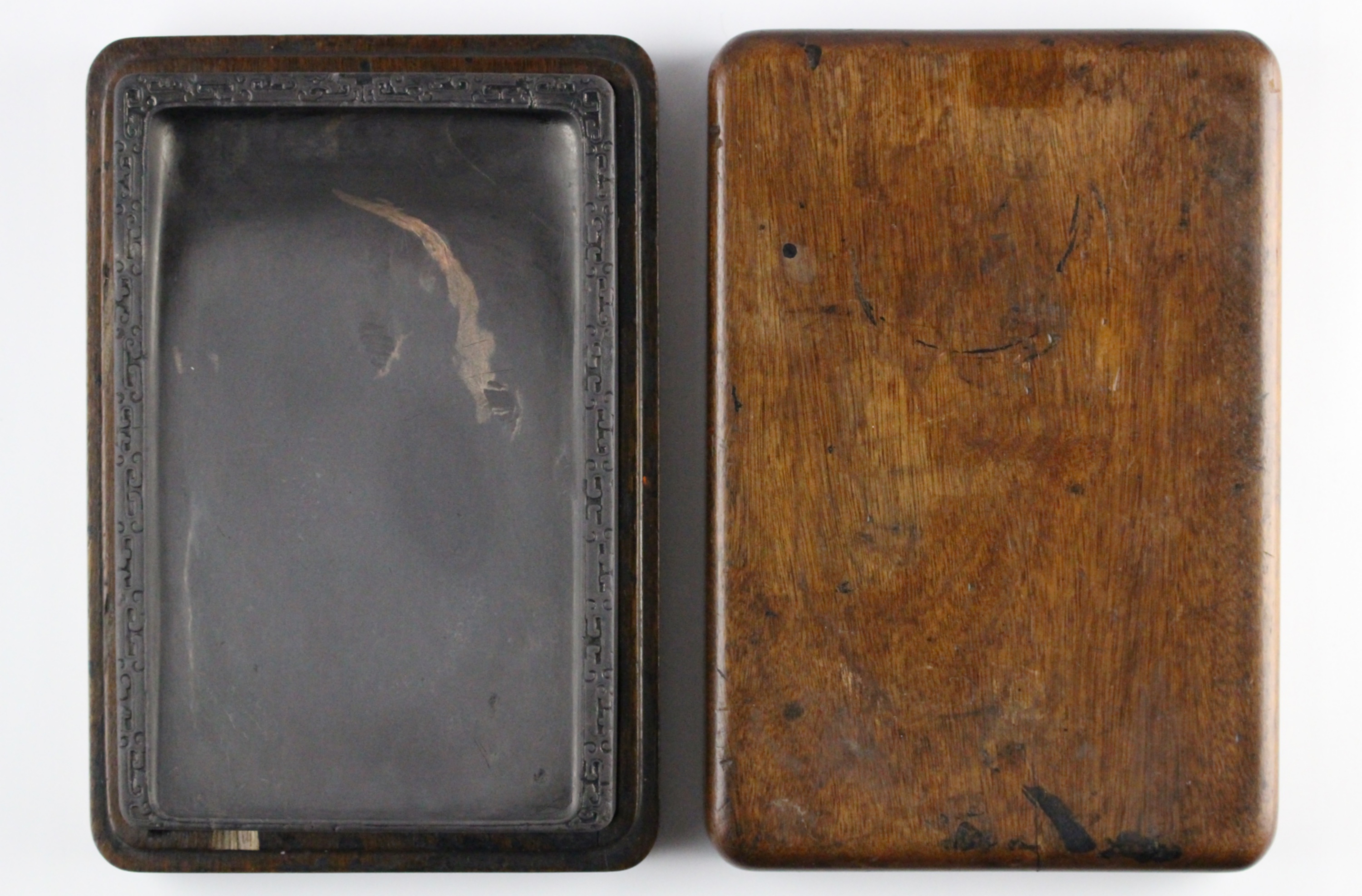 アンティーク】蘭亭古硯 中国 工芸品 書道具 ビンテージ 昭和レトロ