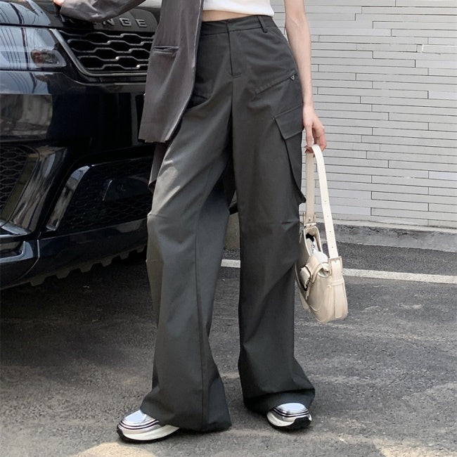 カーゴパンツ レディース 韓国 ファッション 夏 サイドポケット