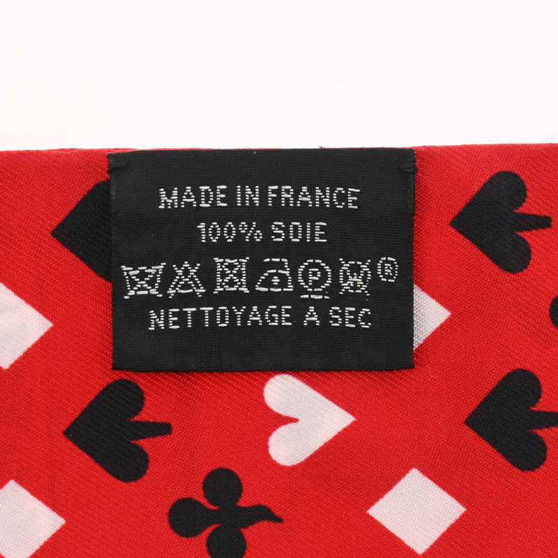 エルメスツイリー JEU DE CARTES トランプ柄 レッド レディース シルク