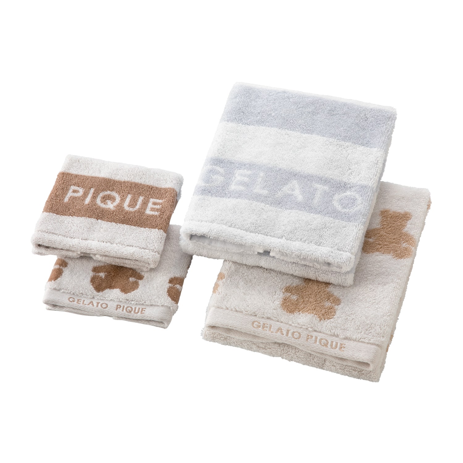ジェラートピケ タオルセット(ベア×ボーダー)【eGift】|デジタルギフト