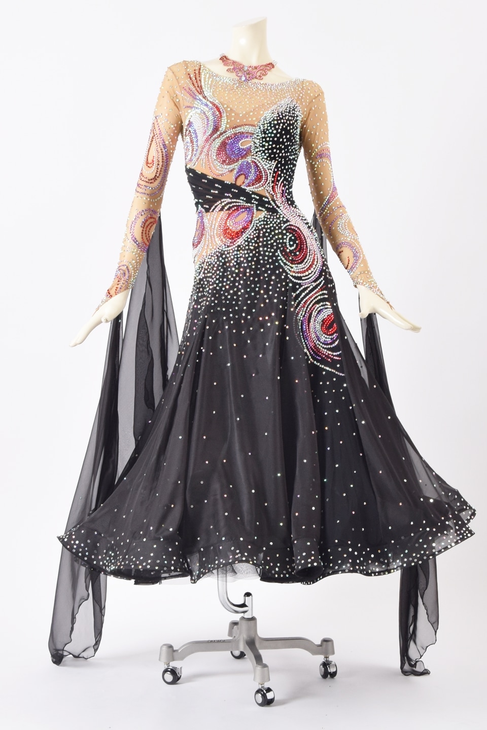 専用！社交ダンスドレス！TDS TANIA兼用トップス！ADS 黒