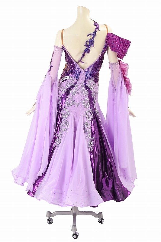 スタンダードドレス WS0655D ライラック/パープル S 社交ダンス モダン