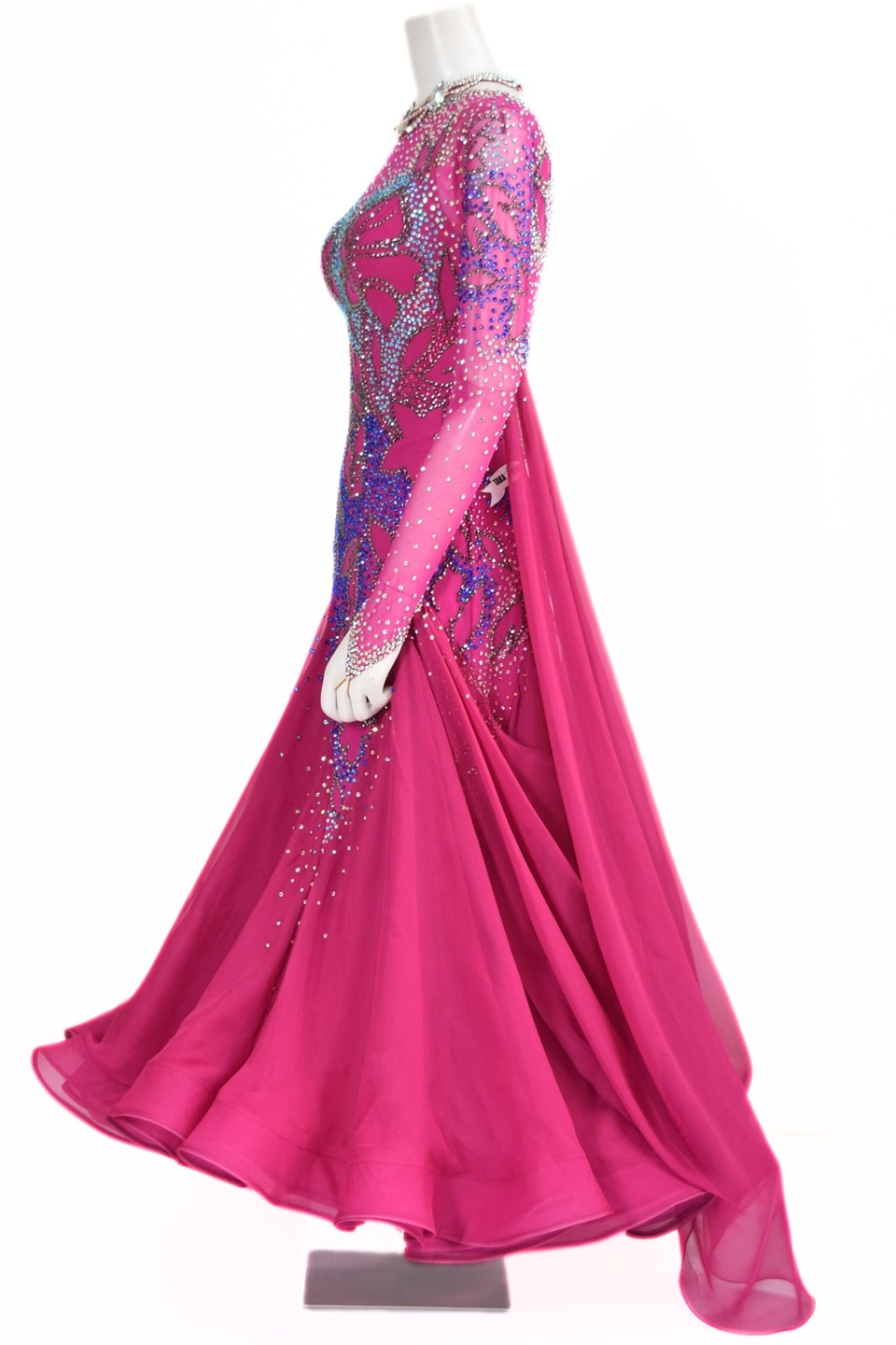 スタンダードドレス WS0681D フーシャ M 社交ダンス モダンドレス