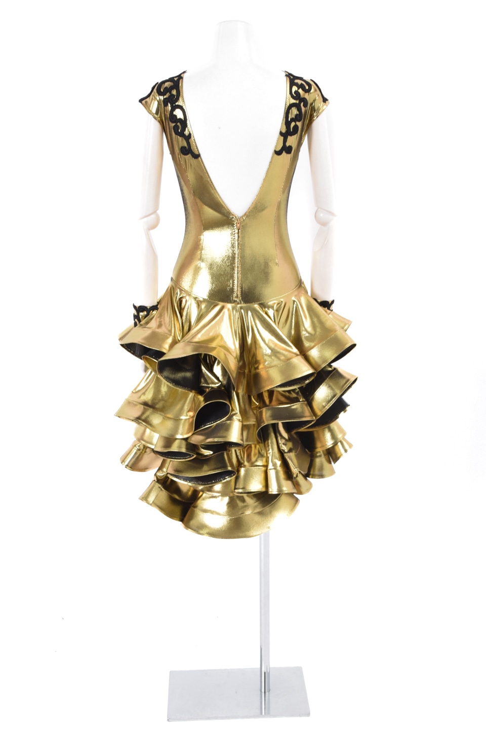 3L-00171 タカダンス ラテンドレス ｜社交ダンス メタリックドレス