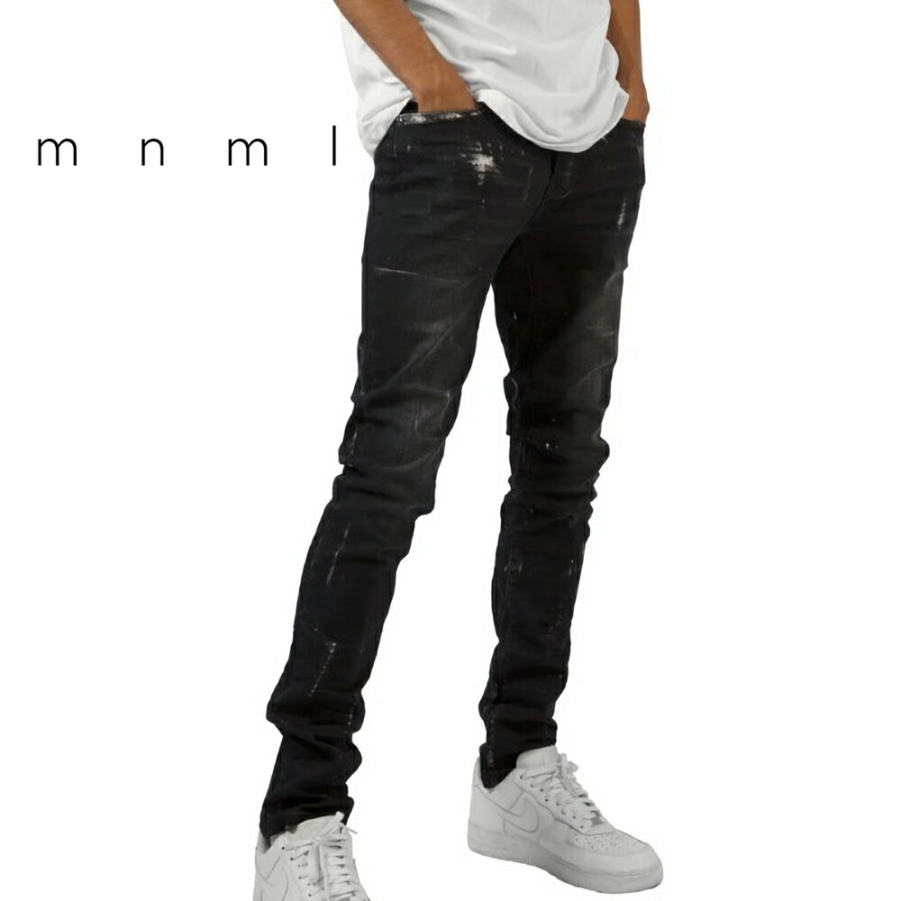 mnml ミニマル X143 STRETCH DENIM BLACK ストレッチ デニム パンツ