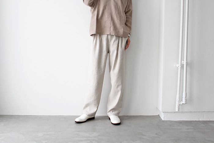 evam eva エヴァムエヴァ silk linen pants シルクリネンパンツ