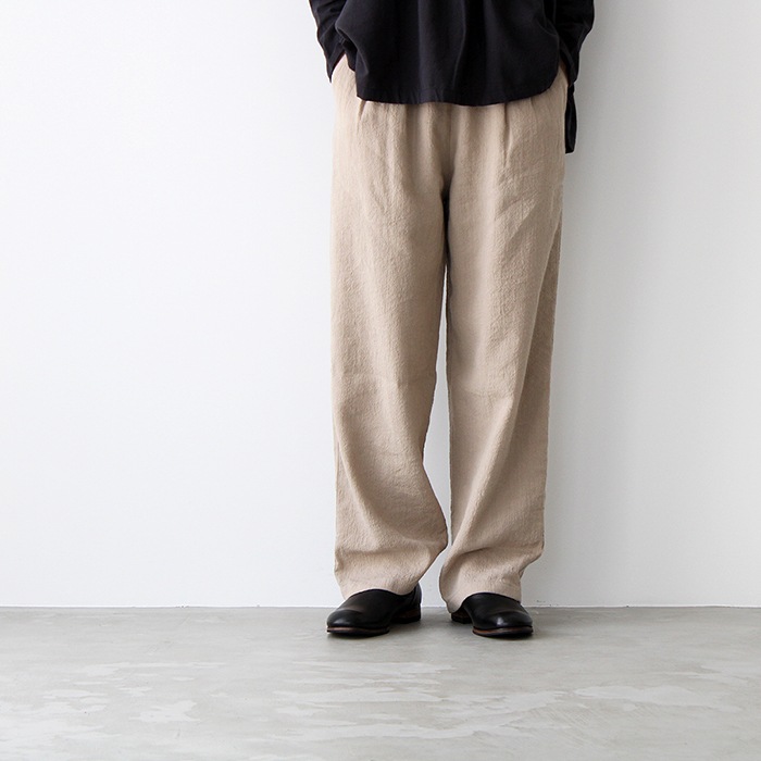 evam eva エヴァムエヴァ wide pants ワイドパンツ E223T087otter gray