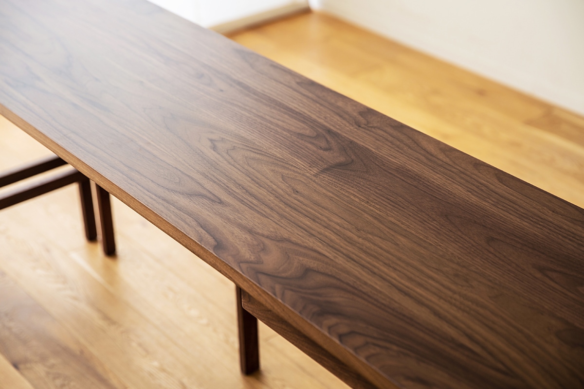 PLAIN DESK 片脚パーツ 天板奥行き 45～54 cm 用 オーク黒塗装