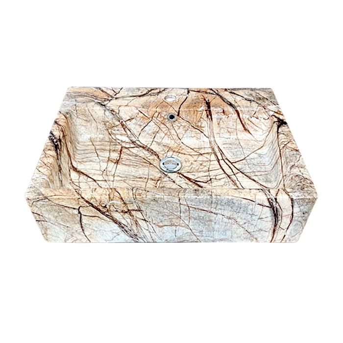 洗面ボウル 陶器 おしゃれ 石柄 置き型(オンカウンターシンク