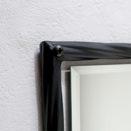 洗面鏡 ウォールミラー 壁掛け アイアン フレームセット 四角 スクエア