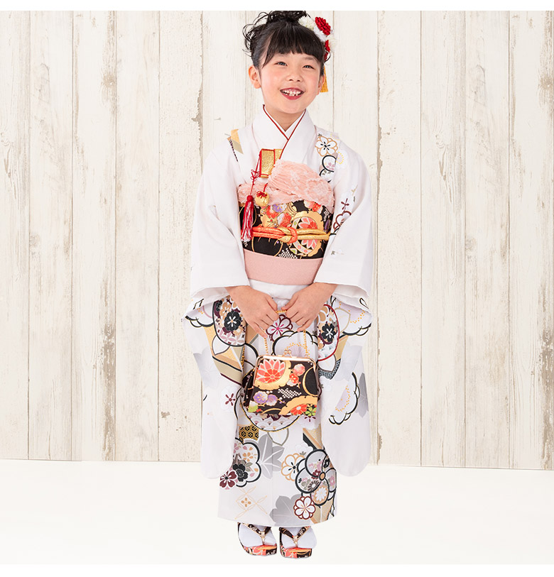 七五三 着物セット 女の子 7才 7歳 フルセット 絵羽柄 古典柄 四つ身