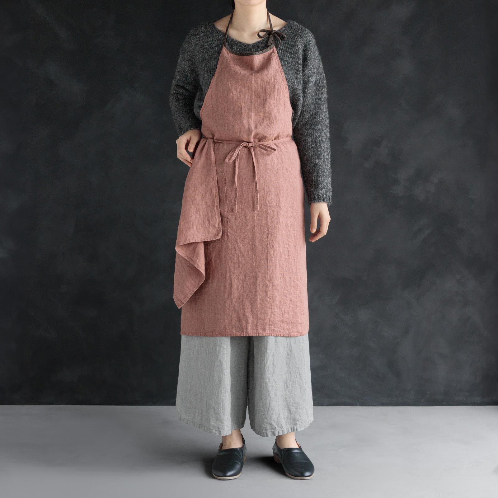 フルエプロン ミラ _ オールドローズ
