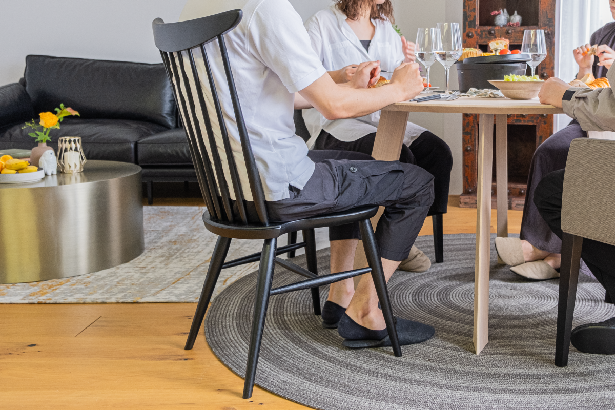 コムバック サイドチェア/ダイニングチェア ハイバック オーク 着色