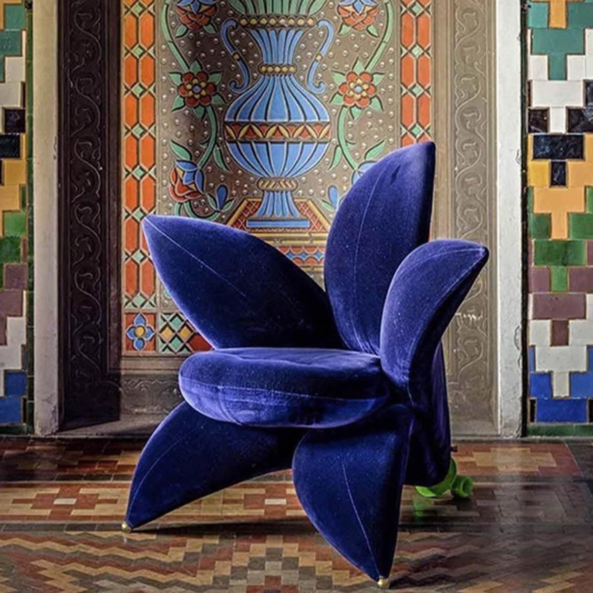 VeroMan ソファ 一人掛け カウチ 百合 花 フラワー リビング モダン