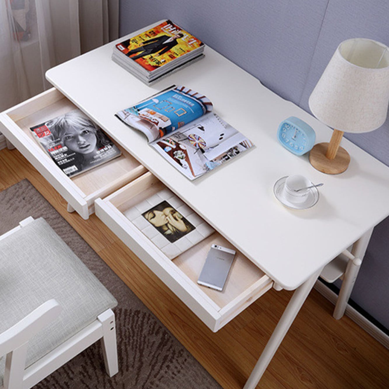 140cm] VeroMan テーブル 勉強机 机 コンソール 木製 ナチュラル