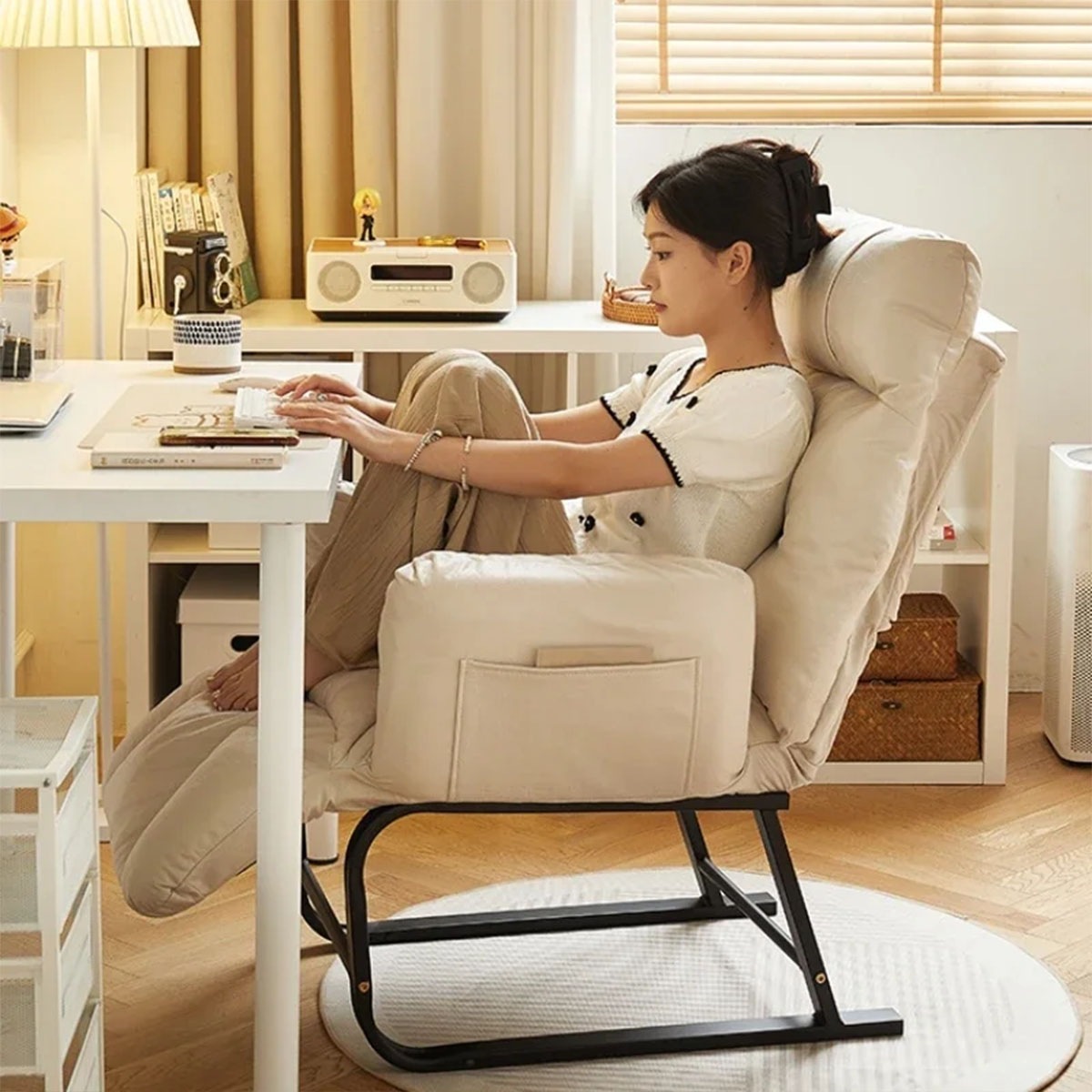 足置きあり]VeroMan 一人掛けソファ ソファ カウチ チェア パーソナル