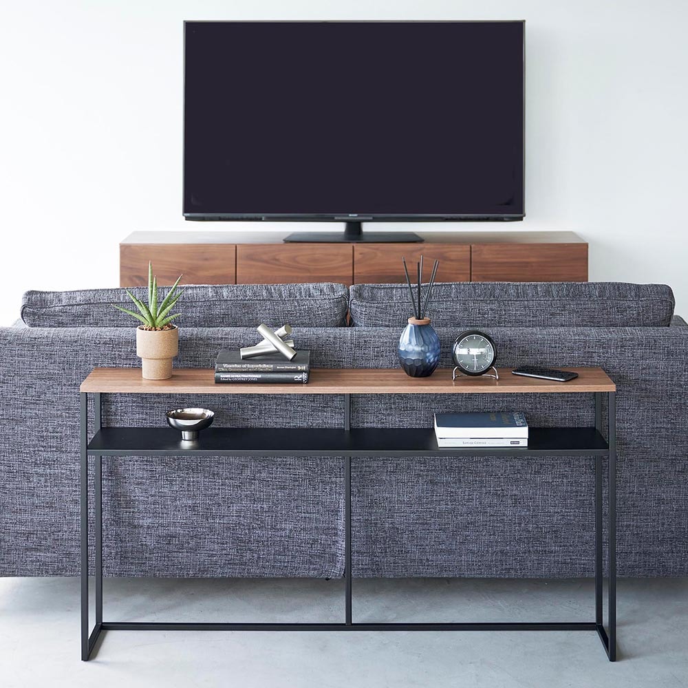 タワー 山崎実業 tower ソファー裏コンソールテーブル 棚付き 2028