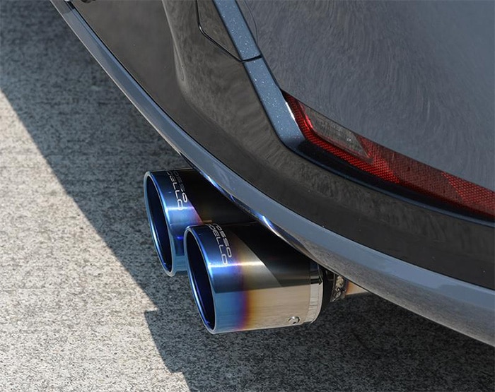 プリウス60系専用 左右4本出しチタンテールマフラー(ロッソモデロ)を