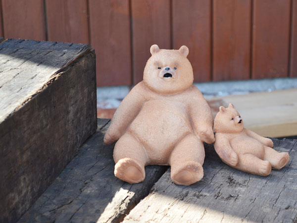 ダッドベア 2セット L・Sサイズ レジン ガーデン オブジェ クマ くま