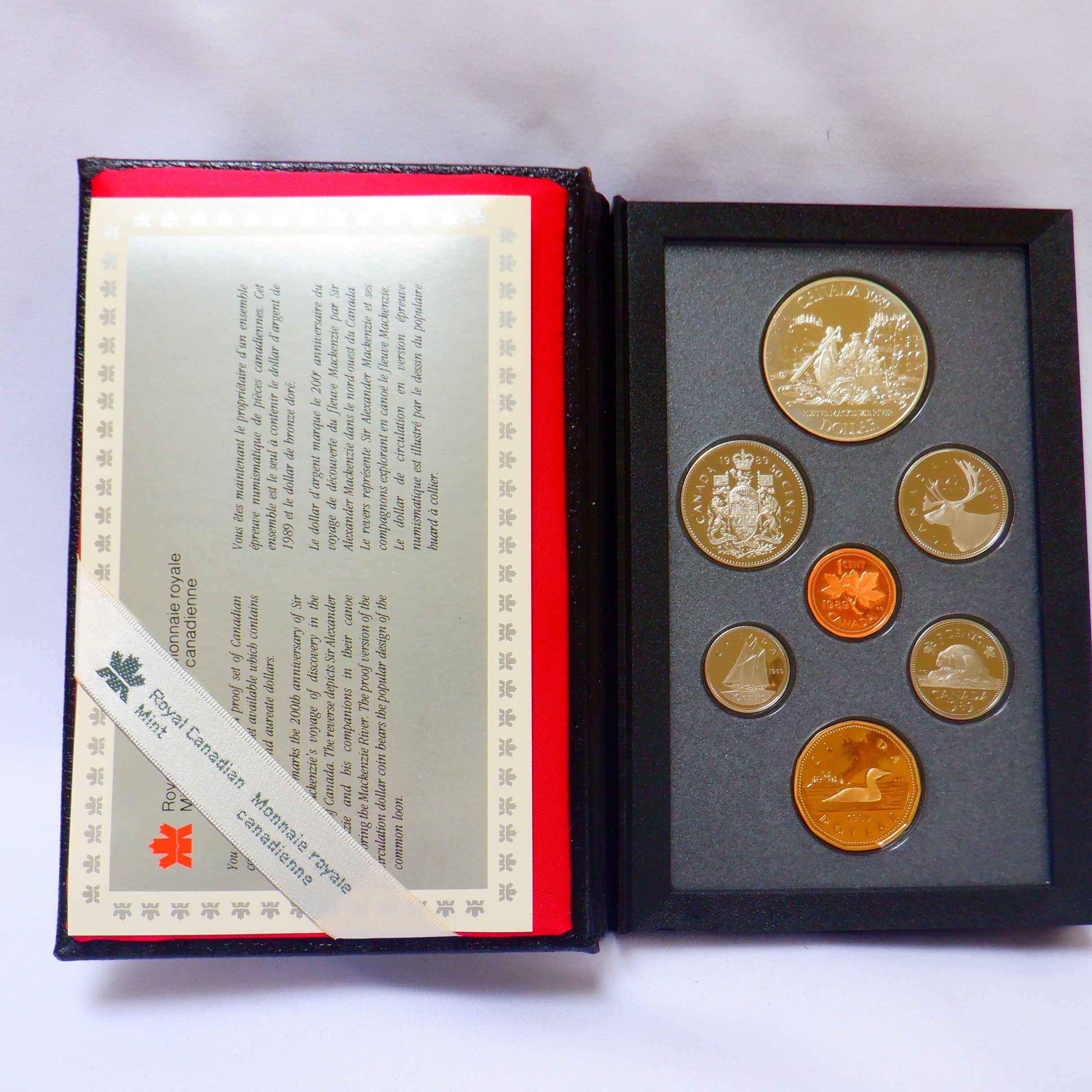 1989 Double Dollar 7-Coin CDN Proof Set: VOYAGE OF MACKENZIE 200th