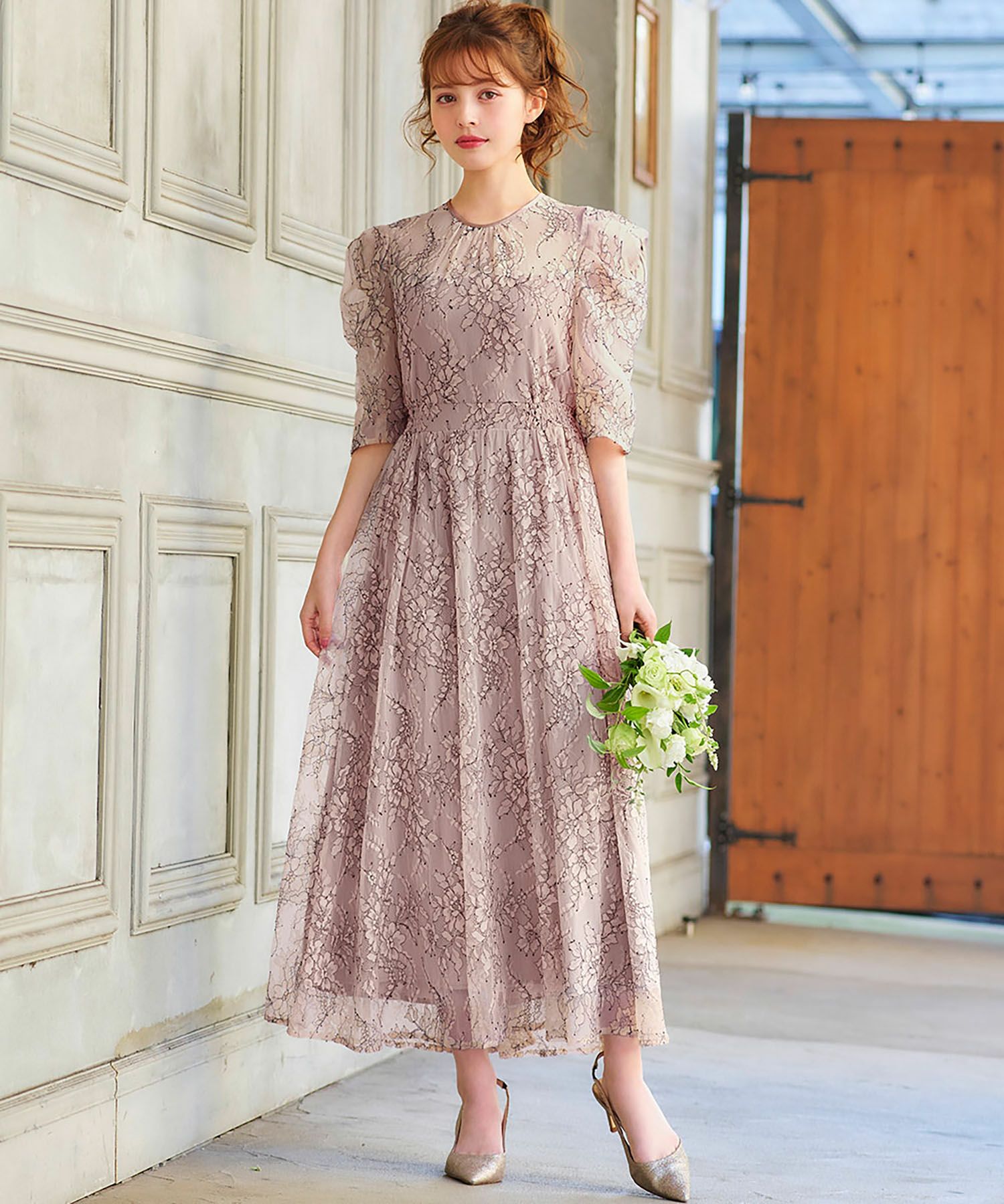 結婚式・お呼ばれ対応 | 総レースワンピースドレス - パーティードレス