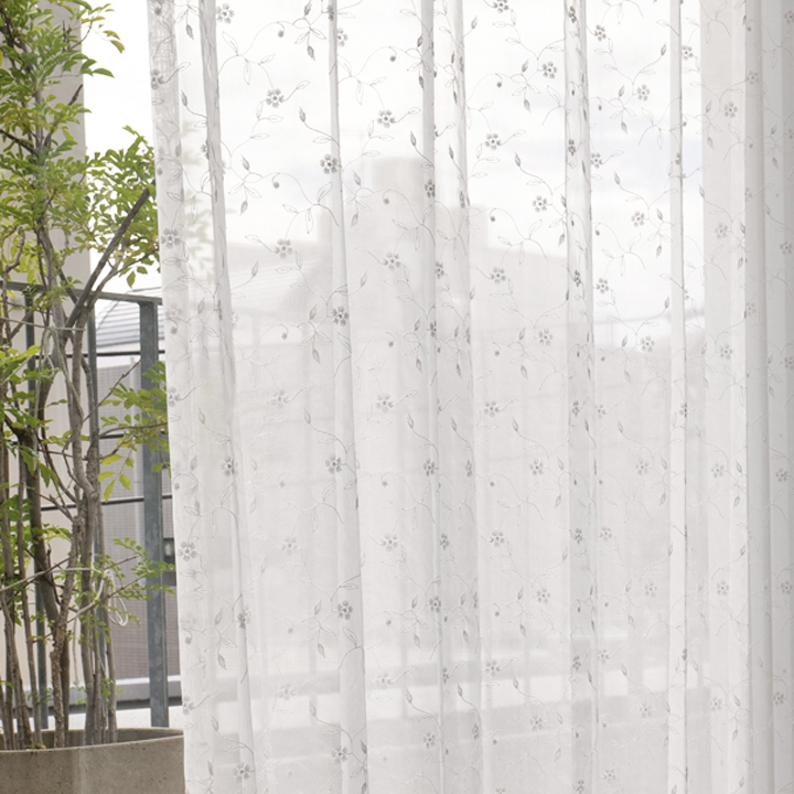 シームレス レースカーテン | 小花柄のナチュラルカントリー - trocco