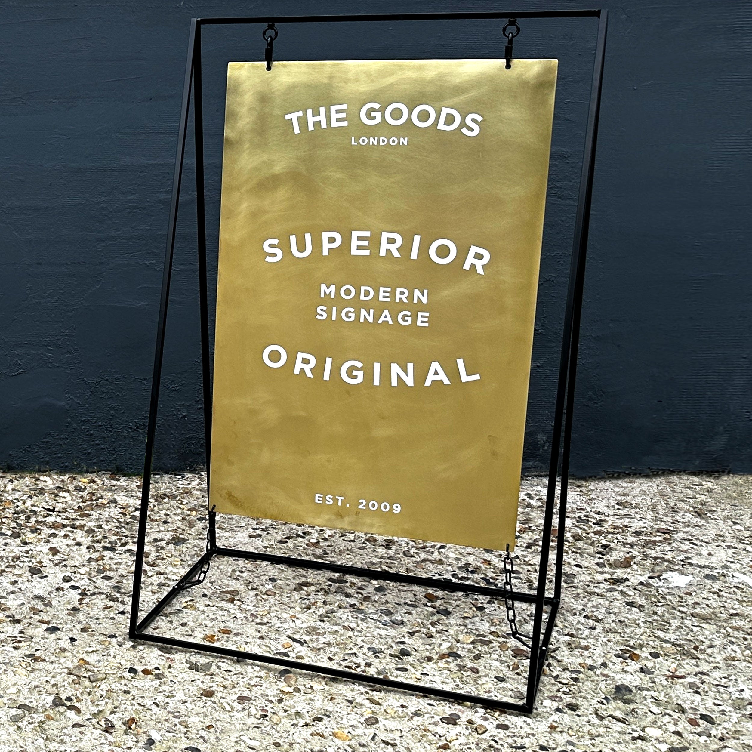 The Spitalfields' - Brass A Board Sign – The Goods London