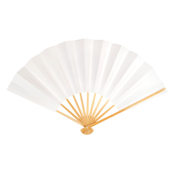 日本製 オリジナル扇子 9寸11間（27センチ）白竹のオリジナルプリント