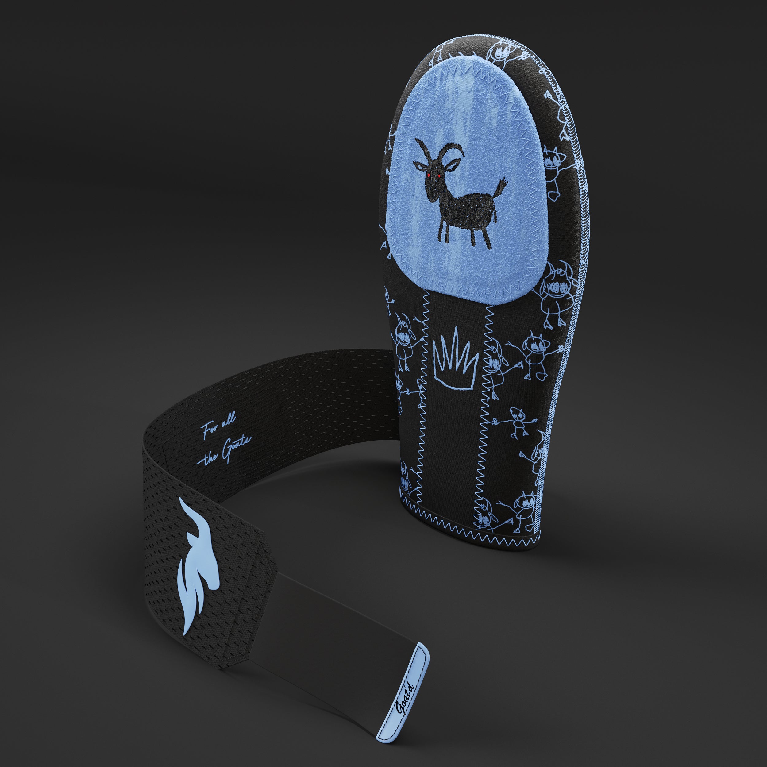 Goat'd Sliding Mitt Blue Goat (Limited Collection)