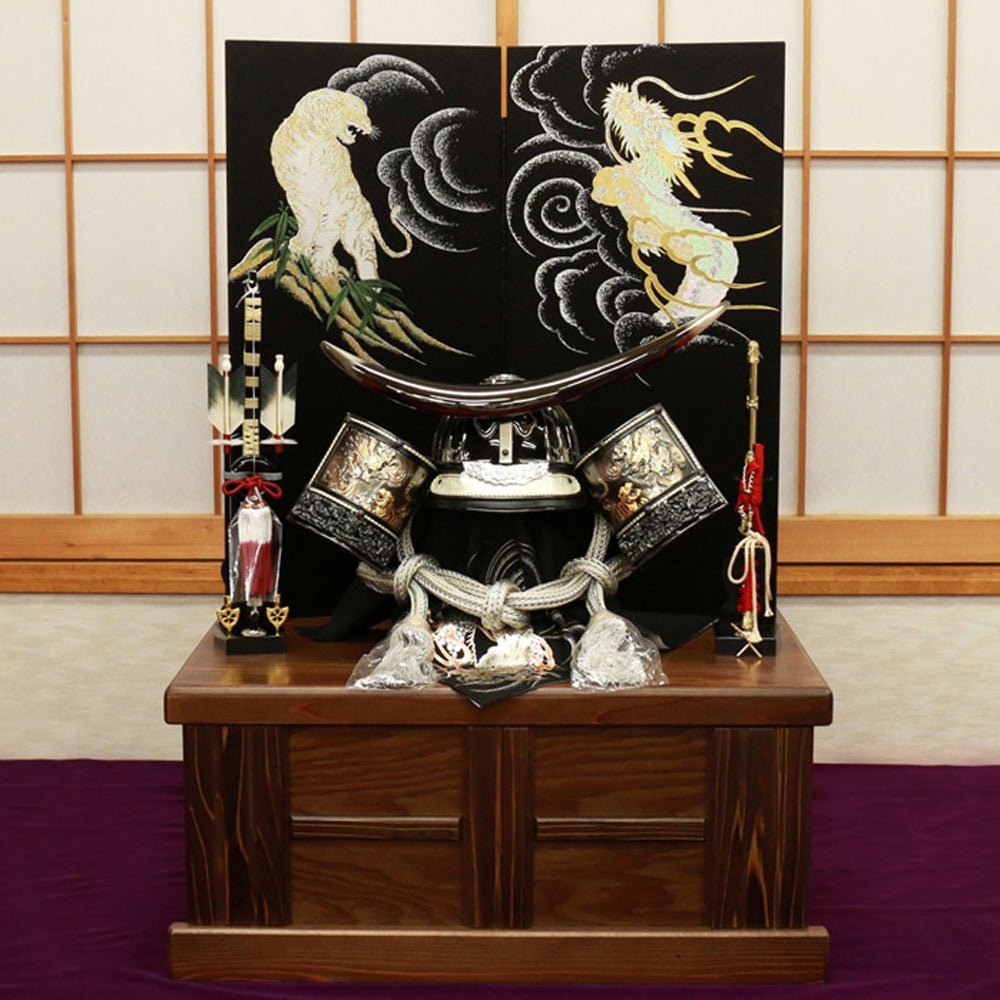 横幅66cm｜着用収納兜飾り 戦国武将 伊達政宗｜被れる｜しまえる式｜五