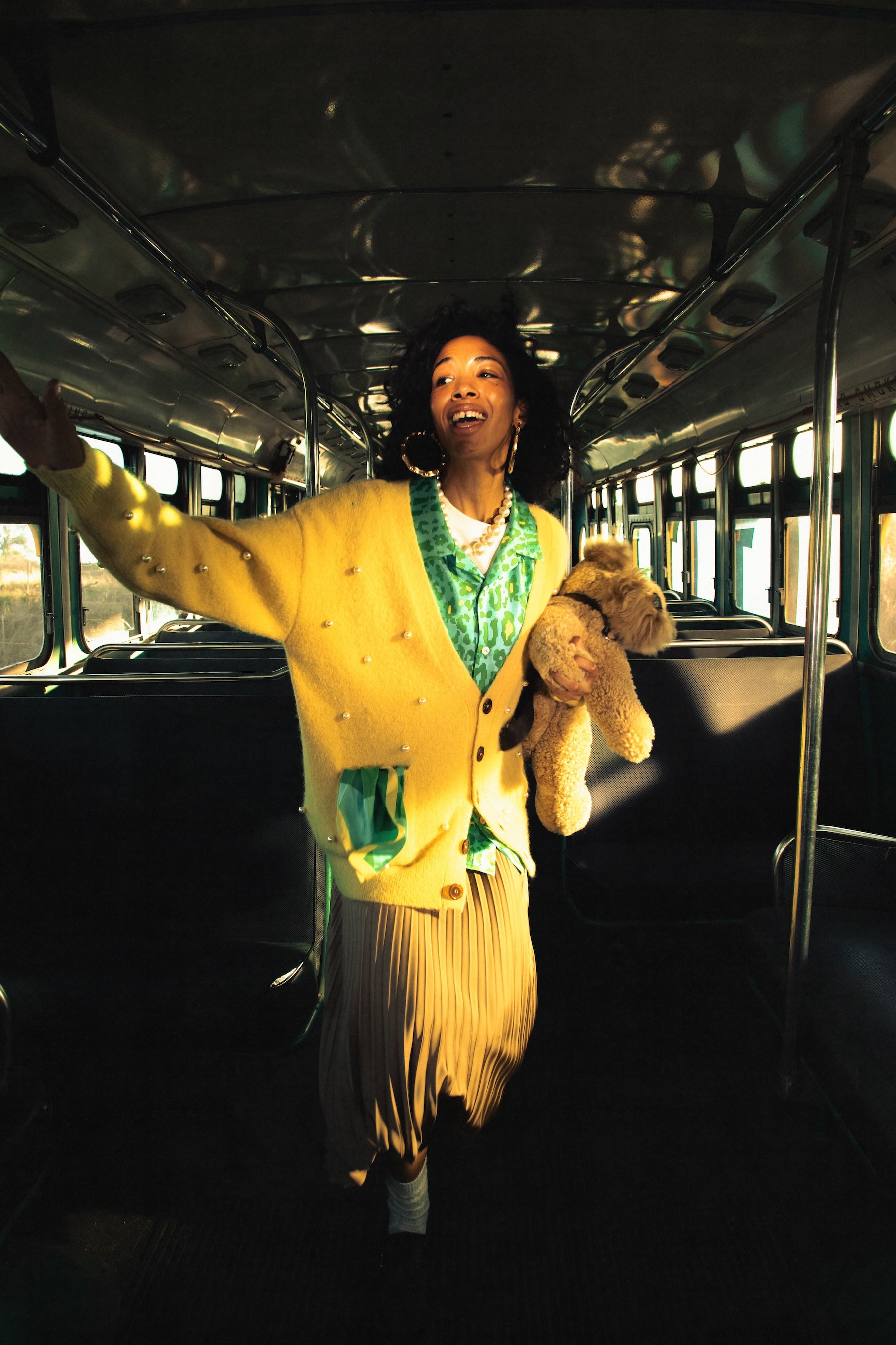 Wavy Stripe Silk Scarf Green – GOLF le FLEUR*